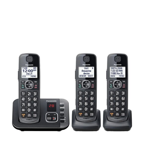 Panasonic KX-TG3833M 3-Handset Cordless Phone System with Answering System - Picture 2 of 3